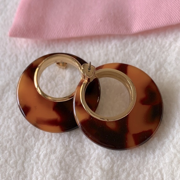 Kate Spade Tortoise Open Circle Drop Earrings - Picture 4 of 4